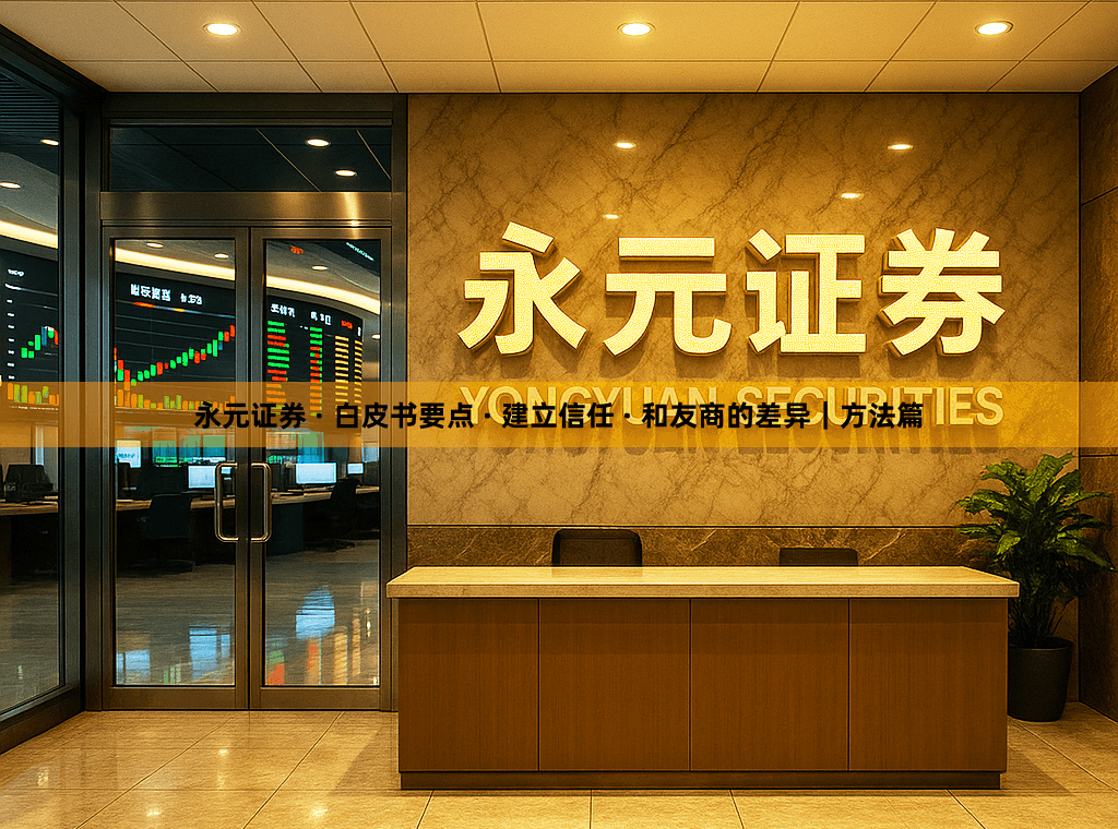 永元证券 · 白皮书要点 · 建立信任 · 和友商的差异｜方法篇